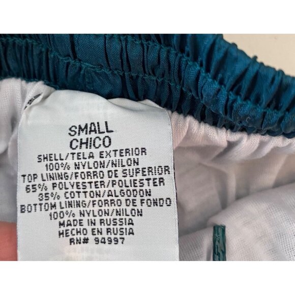 Vintage Active Frontier Tracksuit Chains Buckles Print Nylon Teal Beige Large - Picture 12 of 16